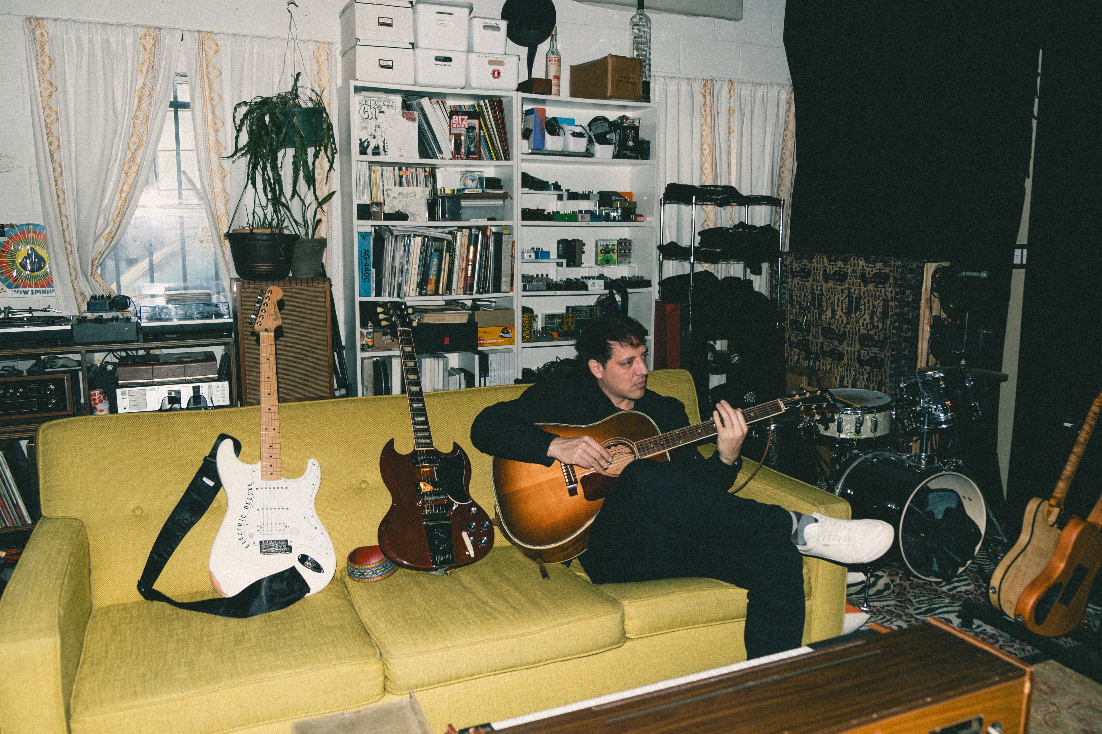 Dominic Mena in the studio